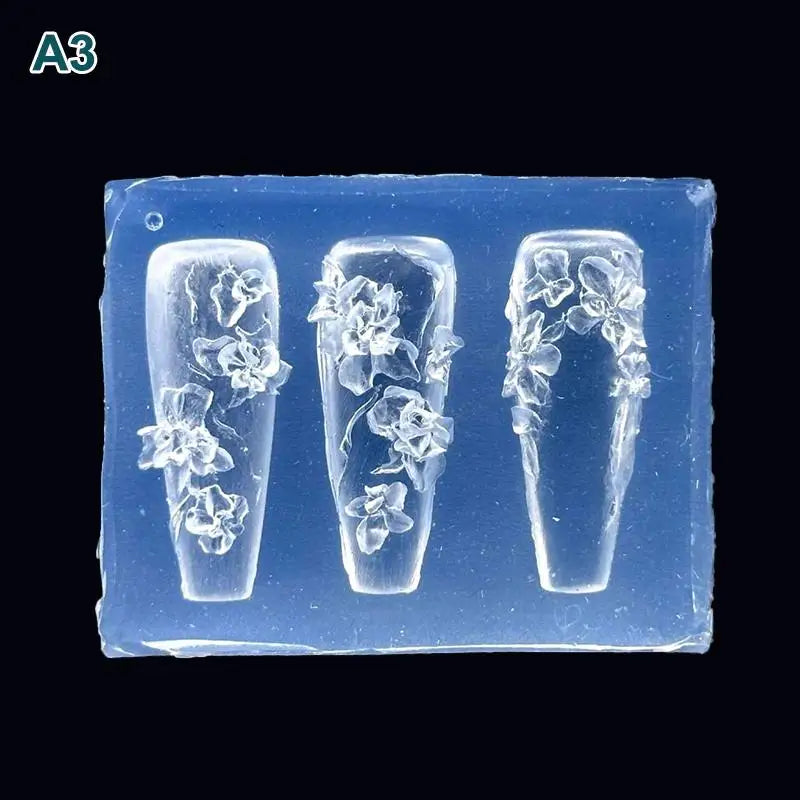 Silicone Nail Art Mold – Butterfly & Flower DIY Template