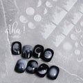 Smoky Black Celestial Nail Stickers – Moon Star Cloud Decals