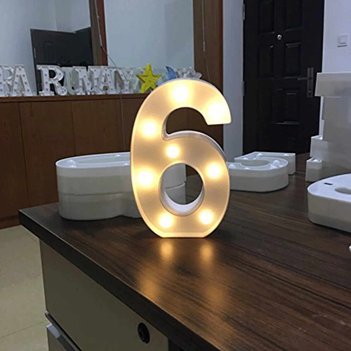 LED Light Up Letter & Number Signs – Battery Party Decor