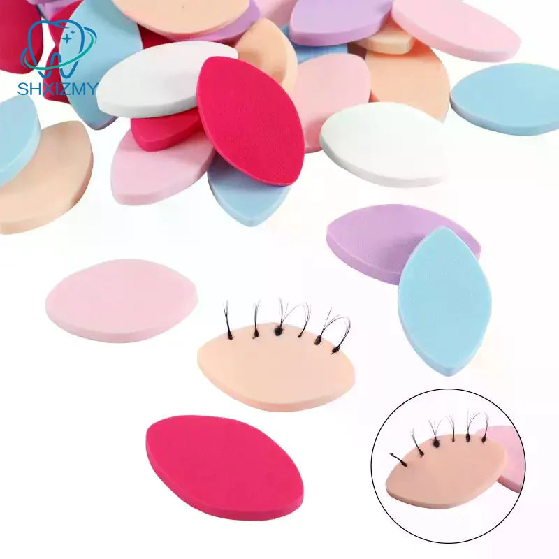 Sponge False Eyelash Pads Reusable Lash Map Makeup Puffs
