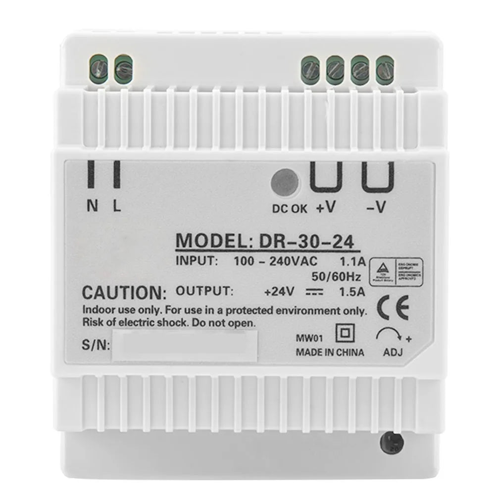 DR-30-24 30W DIN Rail Power Supply 24V AC to DC Converter