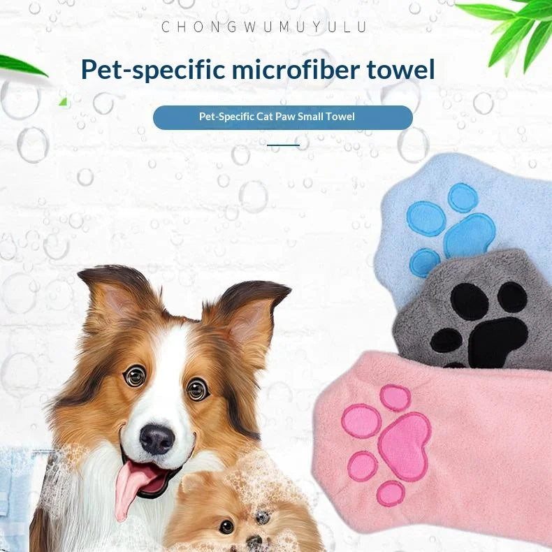 Absorbent Pet Bath Glove Towel – Quick-Dry Microfiber Mitt