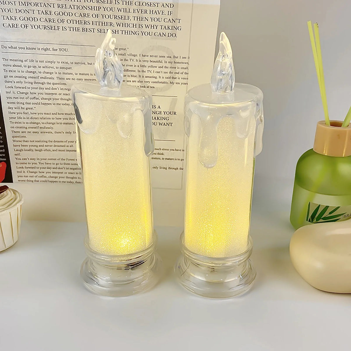 Flameless LED Flickering Candle – Battery Operated Décor