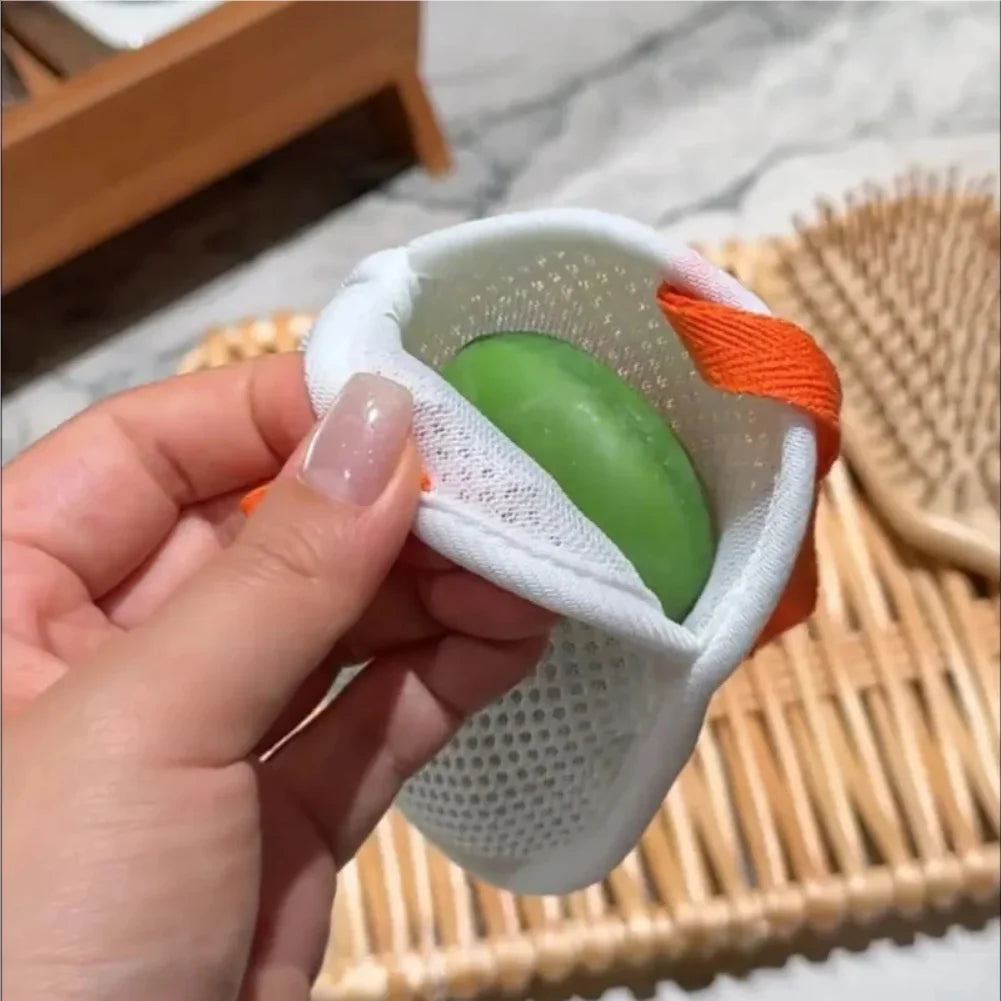 Foaming Soap Mesh Bag – Exfoliating Bath Bubble Maker Pouch