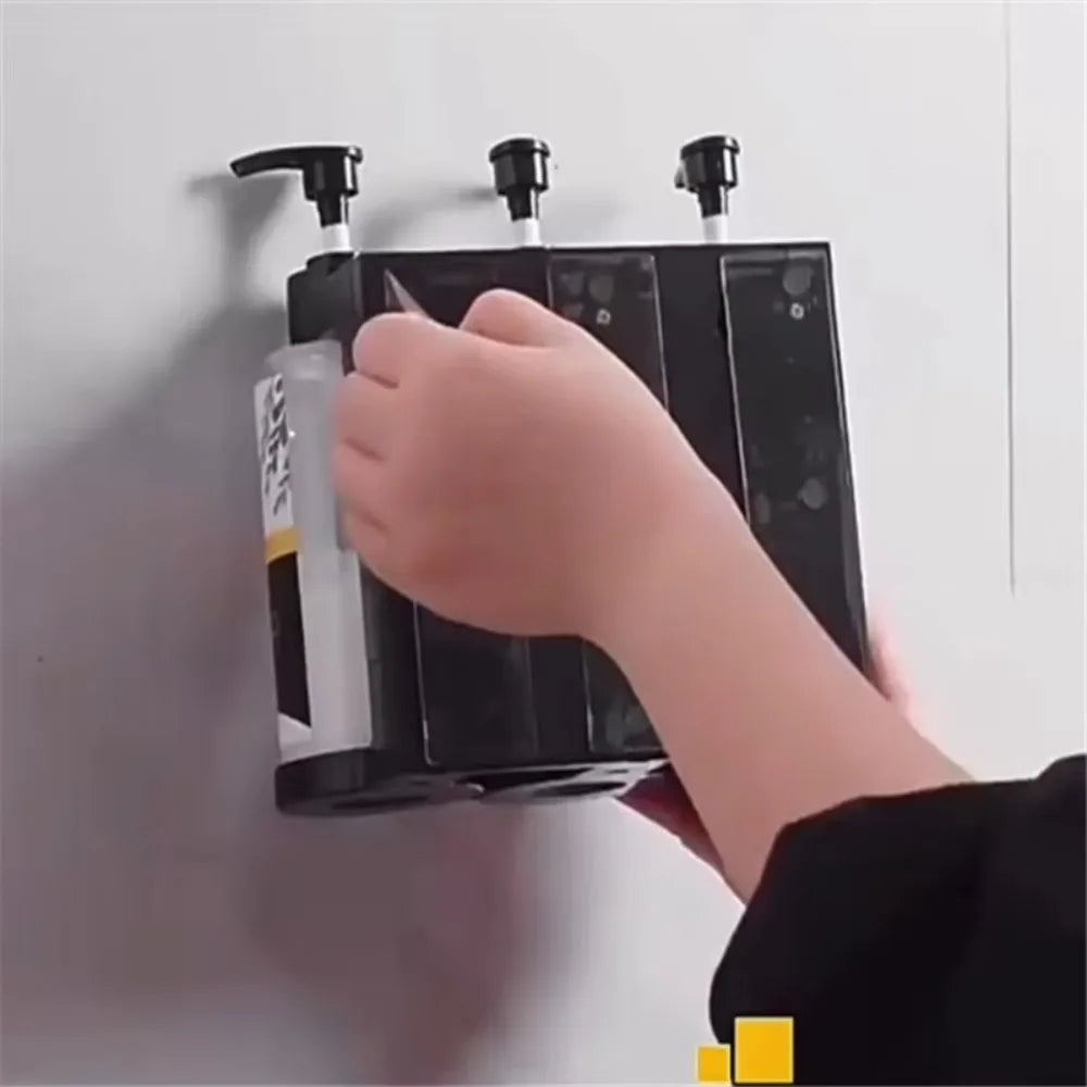300ml Wall-Mounted Pump Dispenser Bottles for Shower – Amber