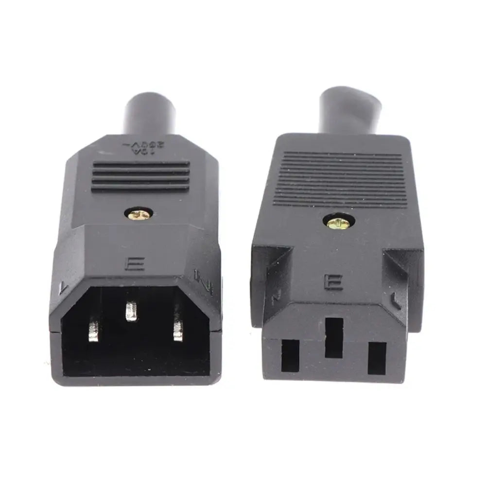 C13 C14 Rewirable AC Power Connector 3-Pin 10A 250V Plug Socket