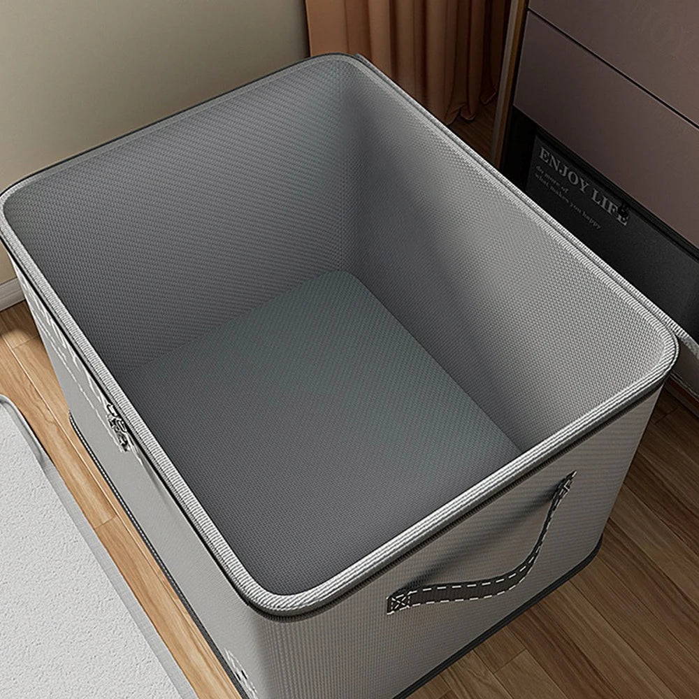 Foldable Large Capacity Clothes Storage Box with Lid | Hard Shell
