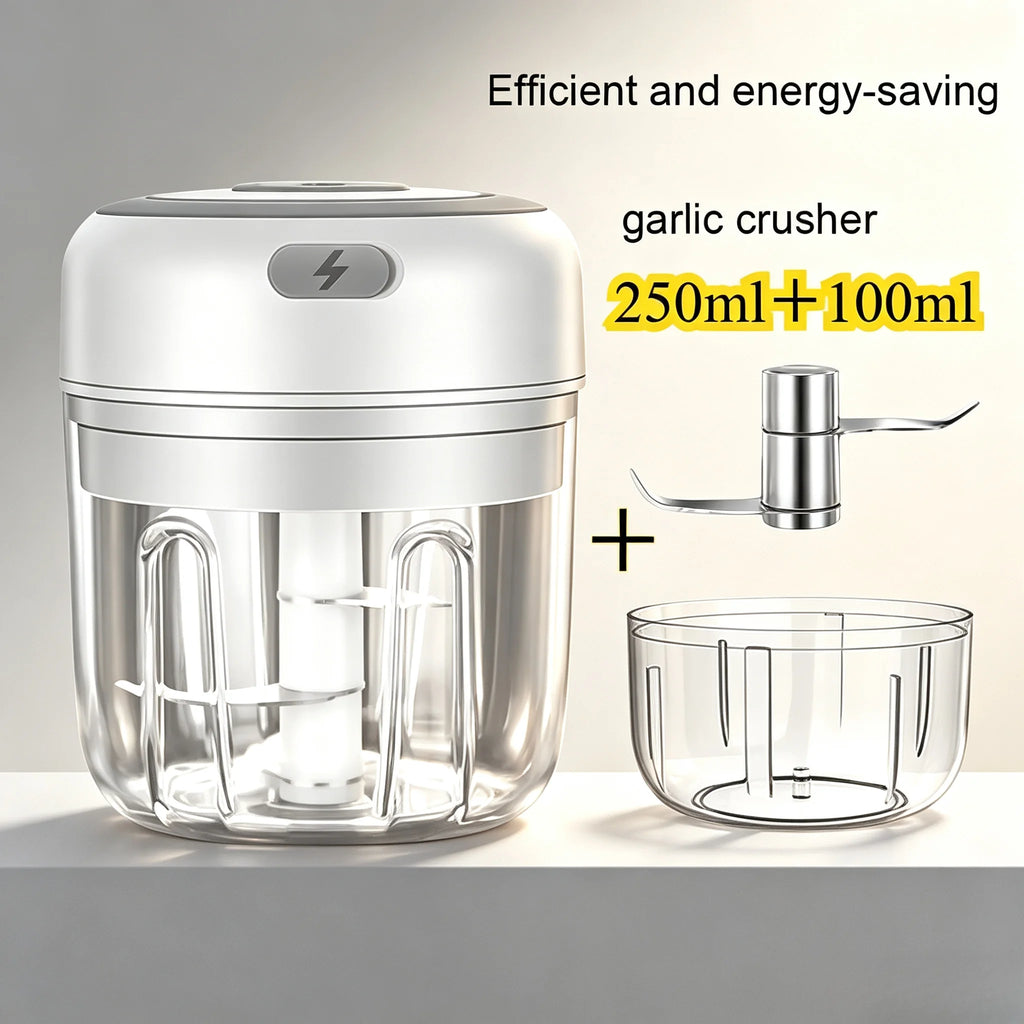 Electric Garlic Chopper 250ML Stainless Steel Mini Food Chopper