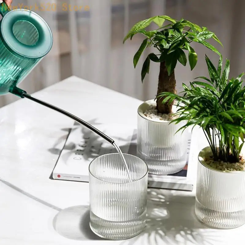 Self-Watering Double-Layer Planter Pot with Wick Rope