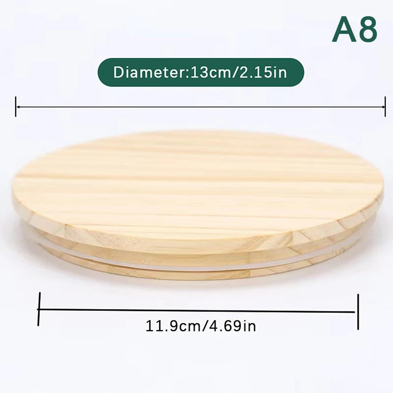 Pine Wood Jar Lids with Silicone Seal – 8 Sizes