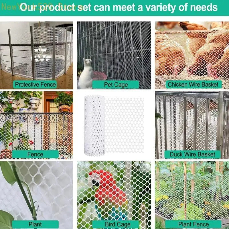 Plastic Chicken Wire Mesh Garden Fencing Net Roll 40x300cm