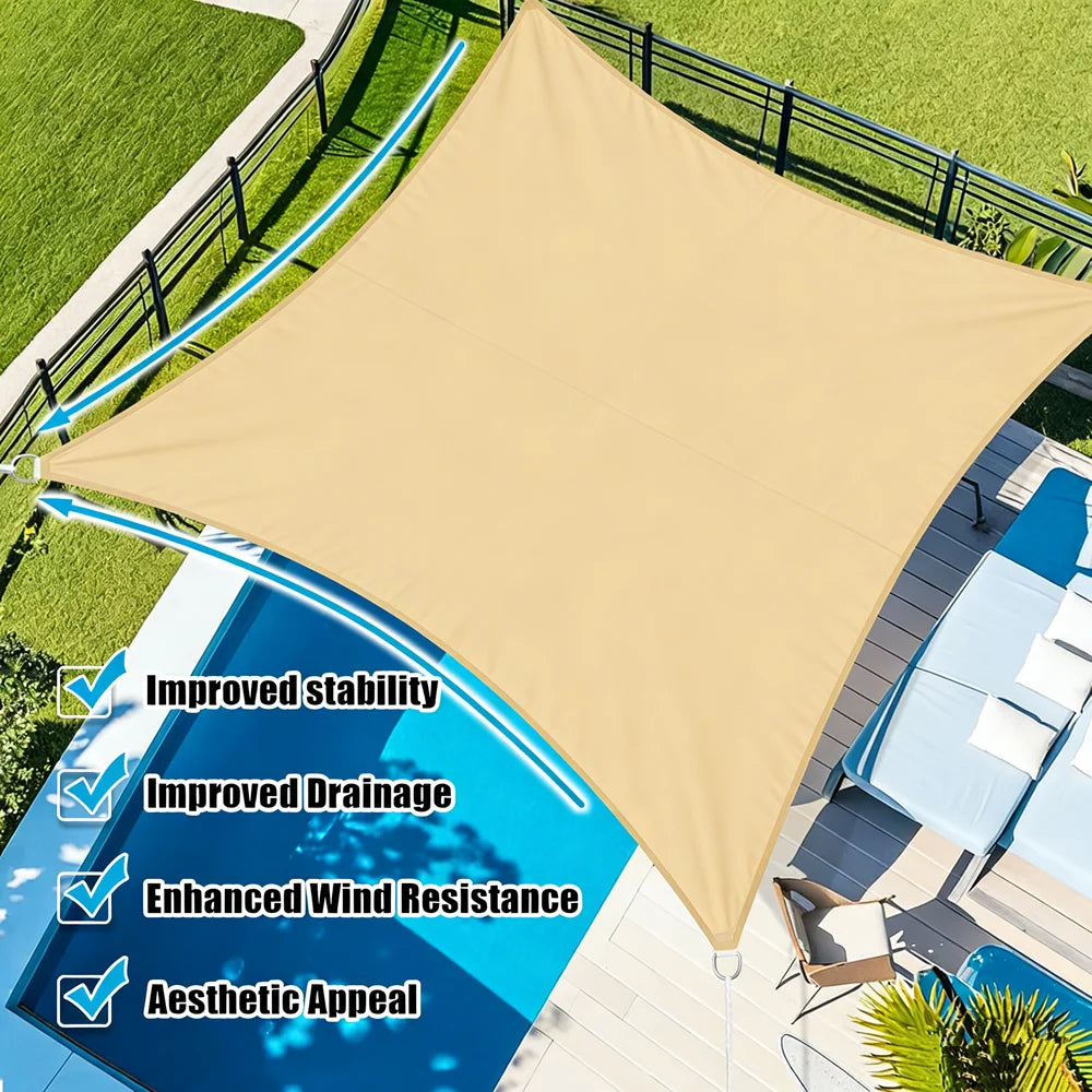 Waterproof Sun Shade Sail UV Block Canopy – 10 Sizes