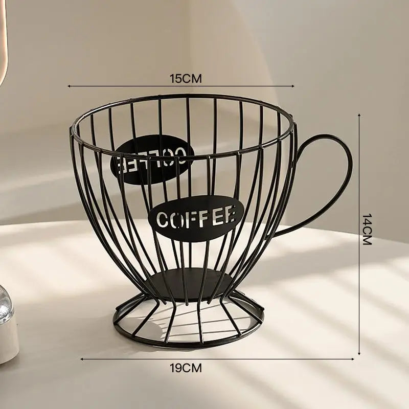 Metal Coffee Cup Pod Organizer – Large Capacity Holder