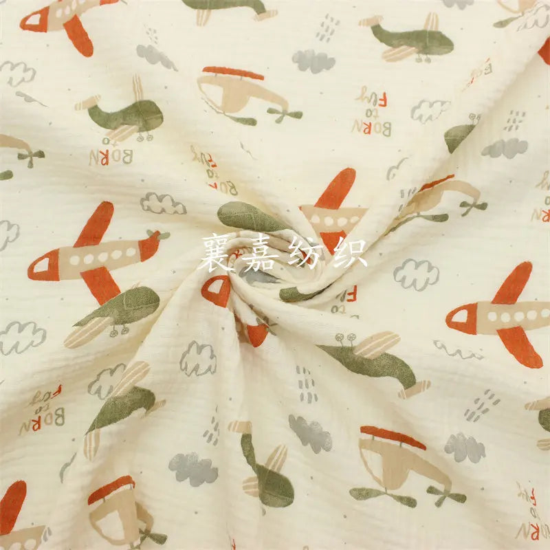 Double Cotton Gauze Seersucker Baby Blanket Fabric 500x135cm