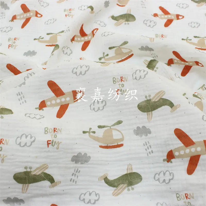 Double Cotton Gauze Seersucker Baby Blanket Fabric 500x135cm