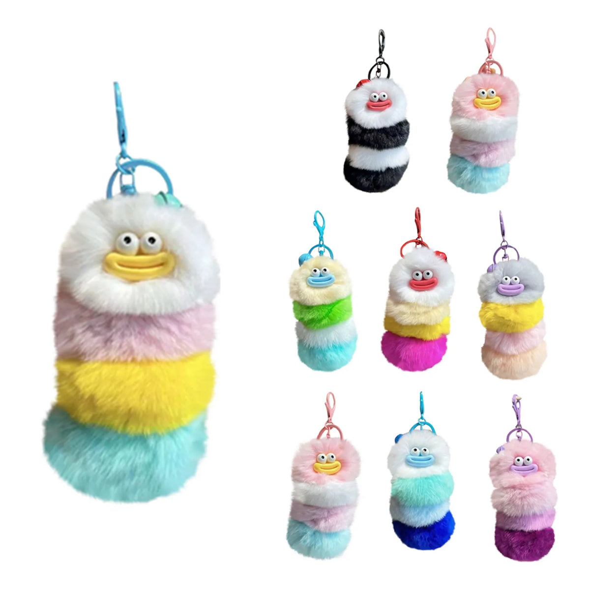 Plush Worm Keychain – Cute Back to School Gift Charm