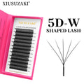 XIUSUZAKI 5D W Shape Premade Fan Lash Extensions – Black Brown
