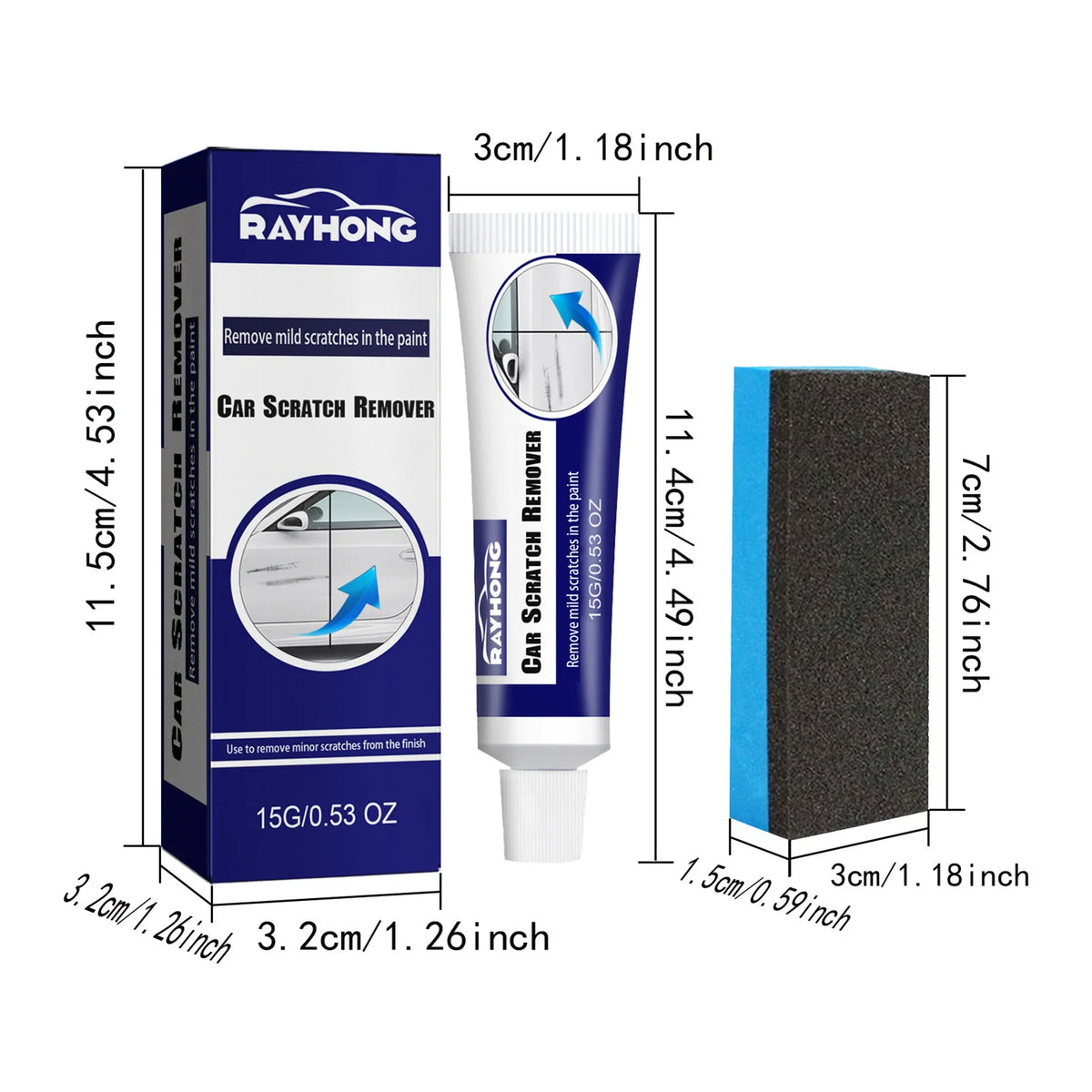 Car Scratch Remover Paste with Sponge – All Paint Finishes