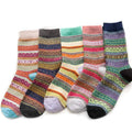 5-Pack Women's Soft Warm Crew Socks – Winter Gift Set