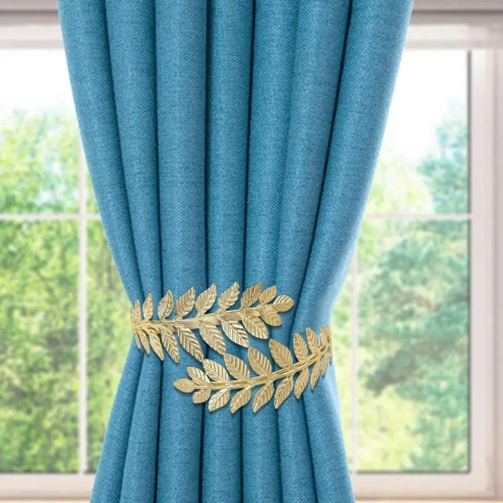 Leaf Shape Metal Curtain Tiebacks – Vintage Adjustable Clip
