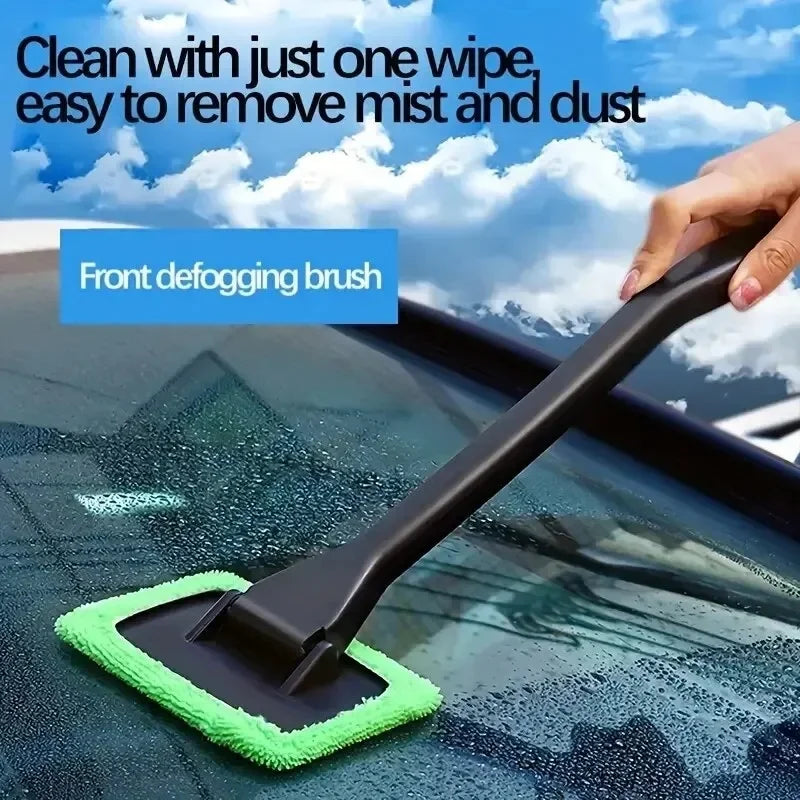 Car Windshield Cleaning Brush – Long Handle Window Wiper Kit