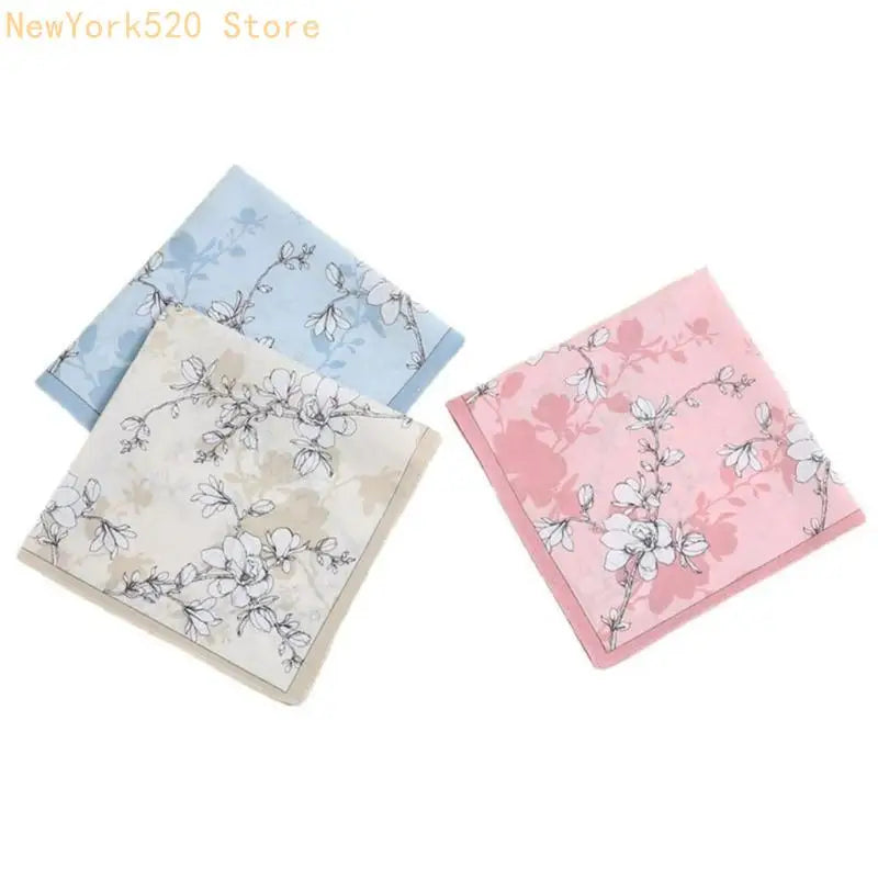 Women's Cotton Square Handkerchief Floral Bandana Neck Scarf