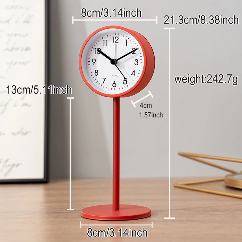 VIBE European Metal Desktop Alarm Clock – Silent Quartz