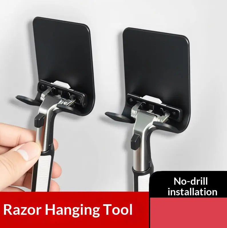 Wall-Mounted Self-Adhesive Razor Holder – Waterproof Shaver Rack