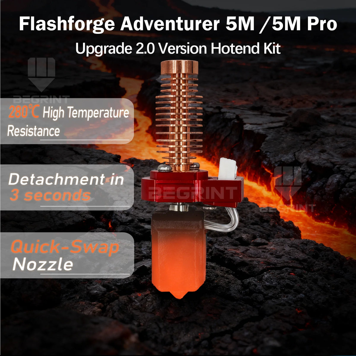 Flashforge Adventurer 5M/5M Pro Hotend Kit – Hardened Nozzle
