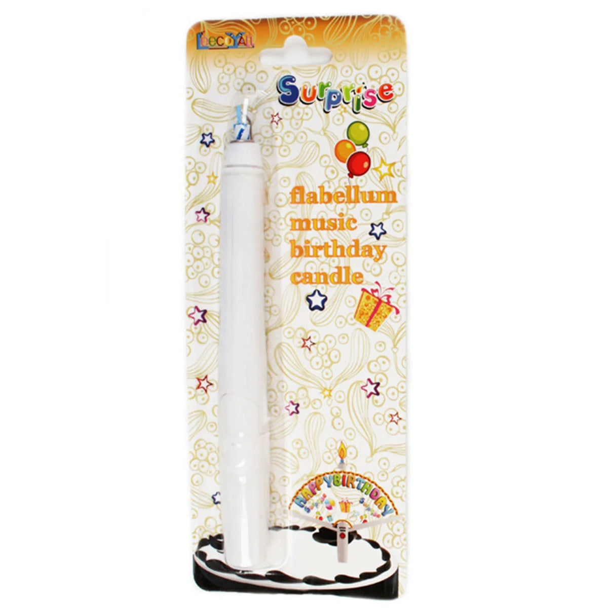 Clown Fan Banner Birthday Candle – Unique Party Cake Decor