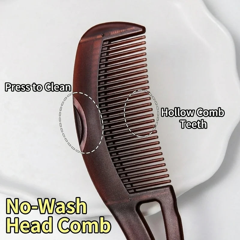 Self-Cleaning Scalp Comb – Anti-Static Dandruff Oil Removal