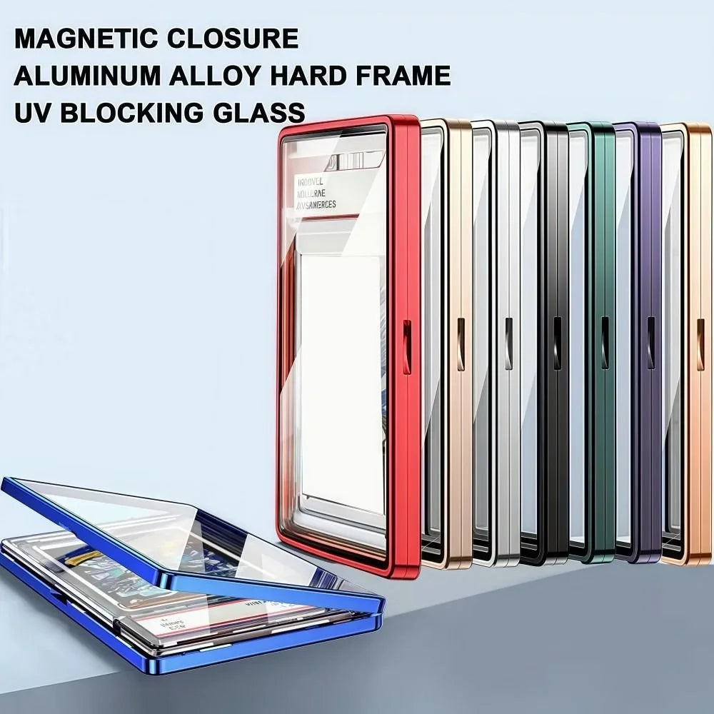 UV-Resistant Magnetic Metal Slab Case for Trading Cards 35PT