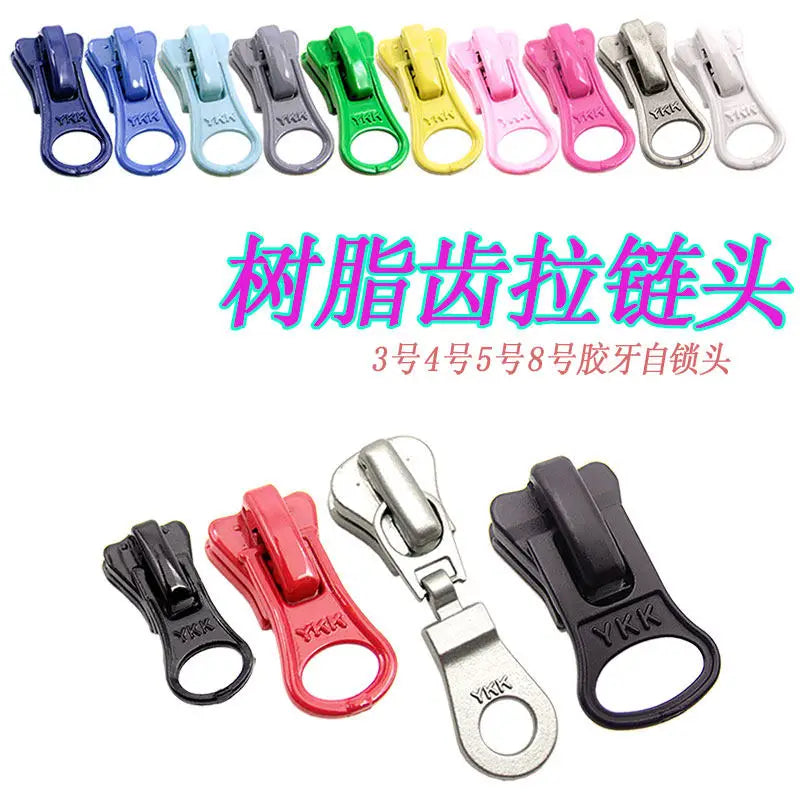 YKK Color Resin Zipper Sliders No.4 No.5 No.8 Auto Spring Lock