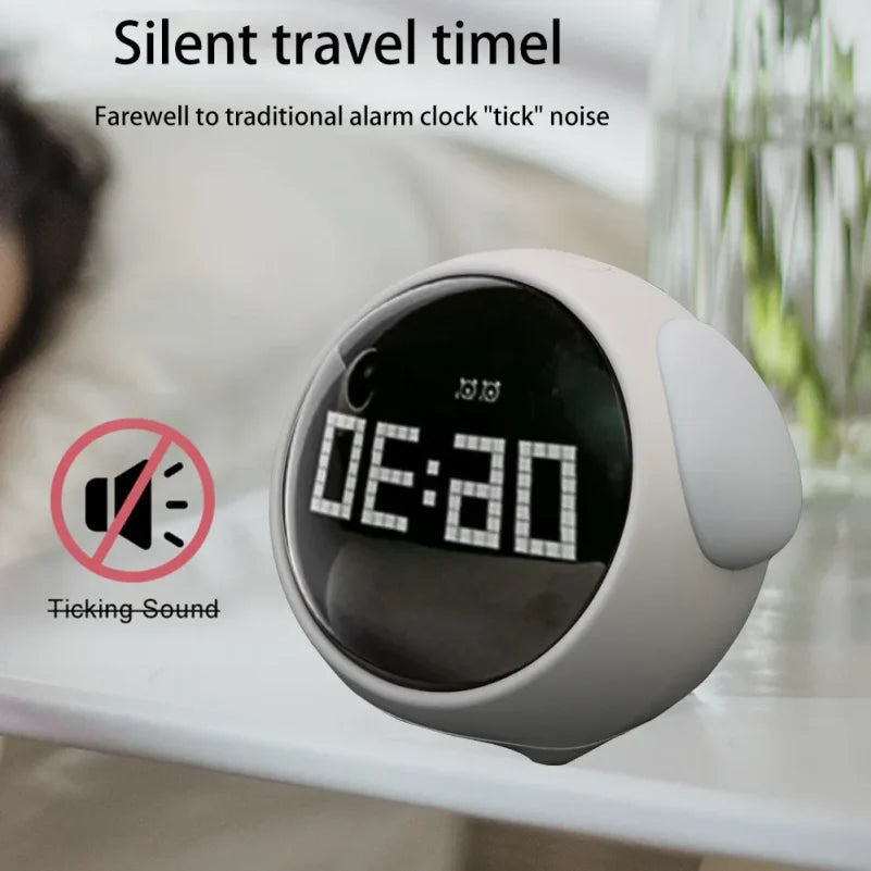 Kids LED Alarm Clock with Night Light & Thermometer