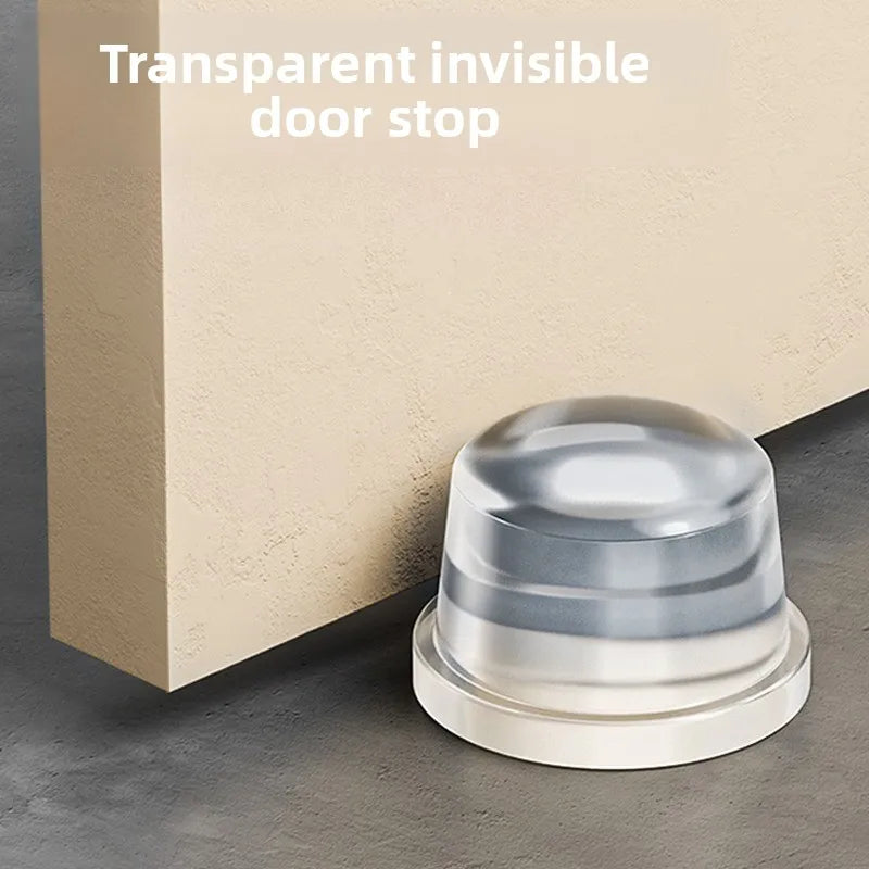 Transparent Silicone Door Stopper Wall Protector No-Drill