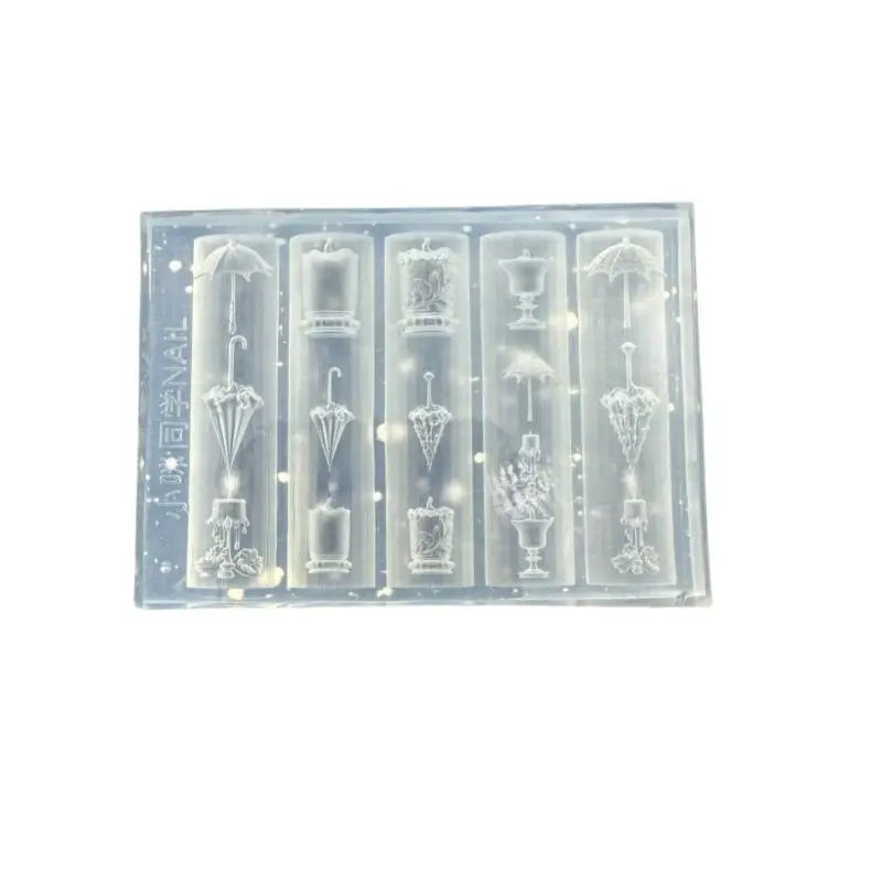 3D Silicone Nail Art Mold – Snake & Rose DIY Template