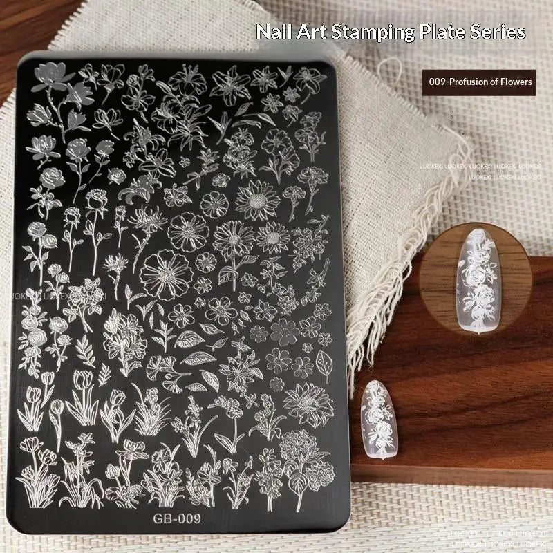Floral Lace Butterfly Nail Art Stamping Plate – DIY Stencil