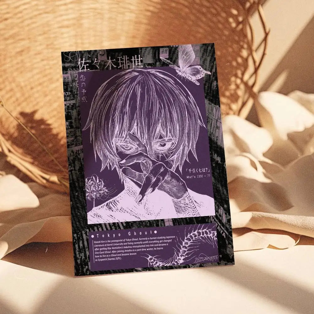 Tokyo Ghoul Anime Poster – Self-Adhesive Waterproof Wall Sticker