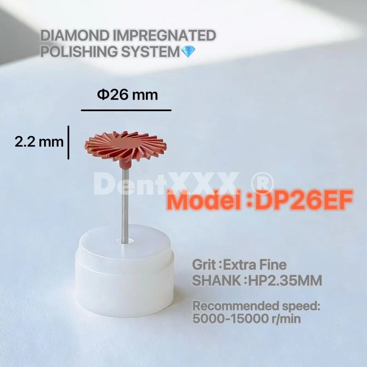 Diamond Rubber Grinding Polisher Heads – Extra Fine Grit