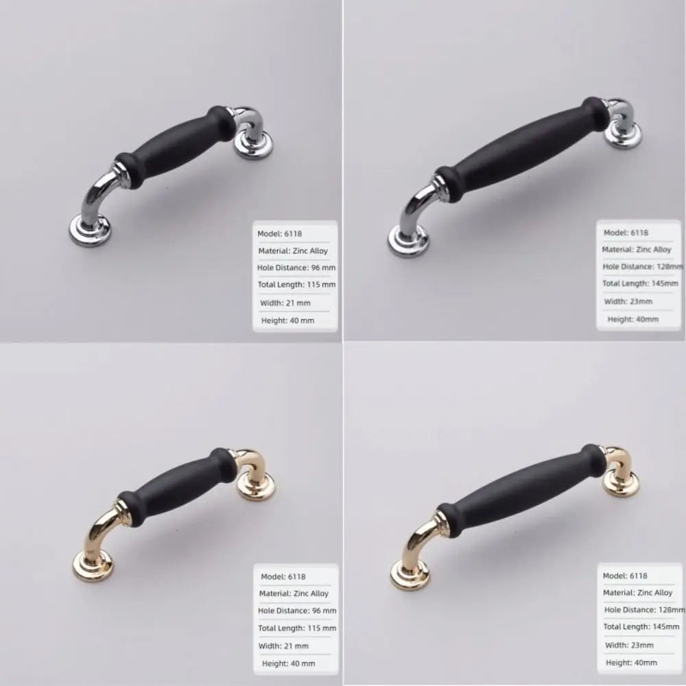 Black Zinc Alloy Drawer Knob – Modern Single Hole Cabinet Handle