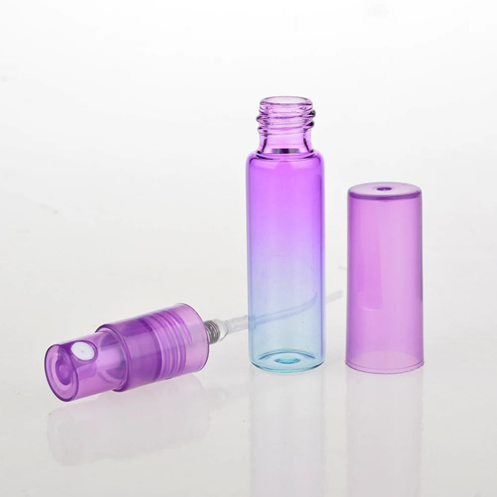 10-Pack Gradient Refillable Spray Bottles for Perfume & Makeup