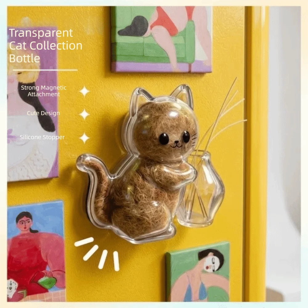 Magnetic Cat Whisker Vase Fridge Sticker – Cartoon Home Décor