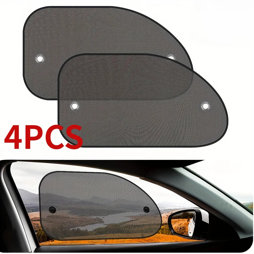 Car Window Sun Shade UV Protection + Suction Cups – 2/4 PCS