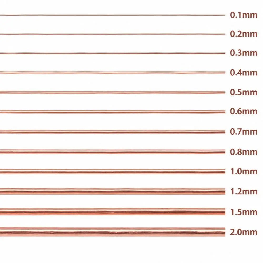 T2 Pure Bare Copper Wire 0.1–2mm Round Solid Coil 10M