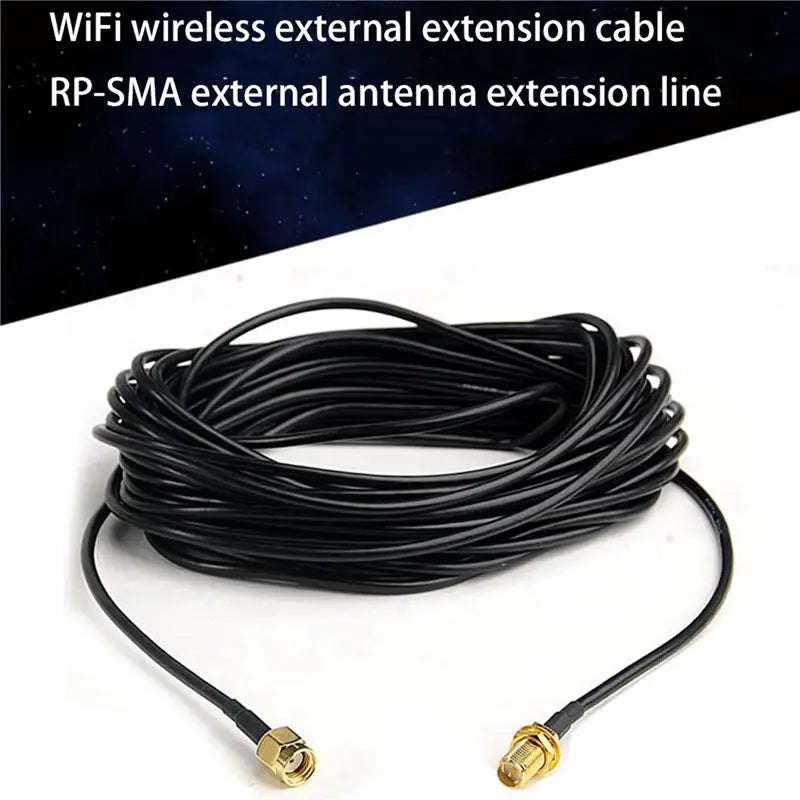 2-Pack 20M SMA Male to Female Coaxial Antenna Extension Cable
