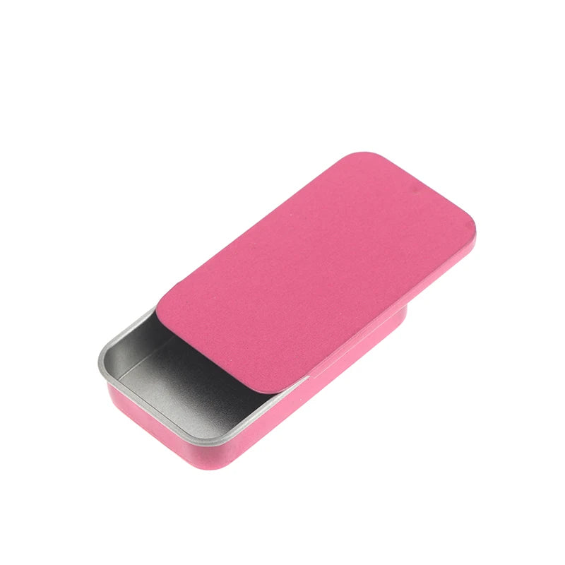 Slide Cover Aluminum Tin Box 60×34mm – Refillable Storage