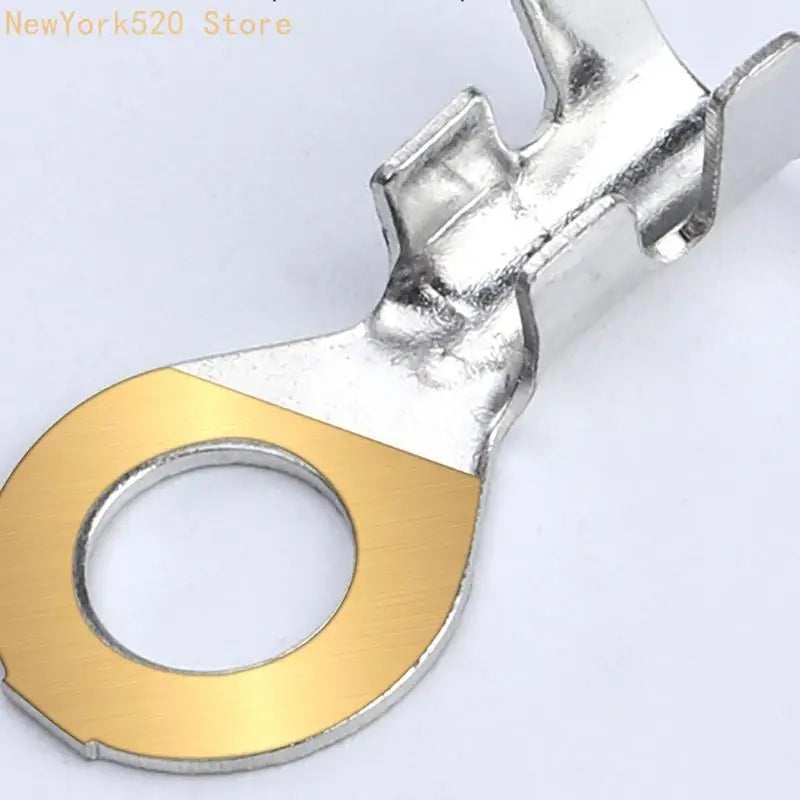 100-Pack Brass Round Crimp Terminal Connectors – Electrical Wiring