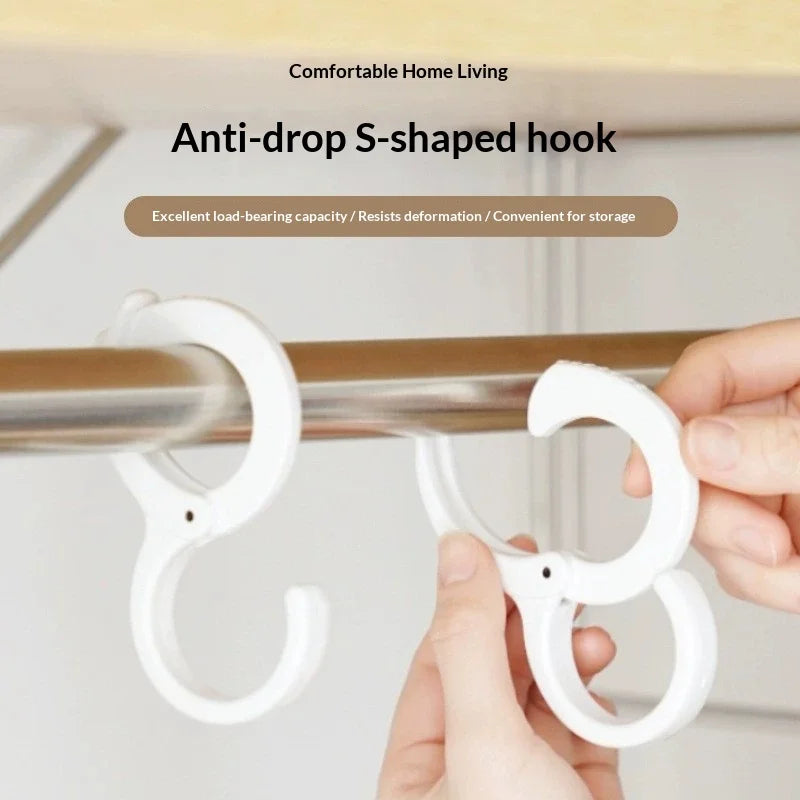 Windproof S-Hooks with Safety Buckle – Multi-Purpose Hangers