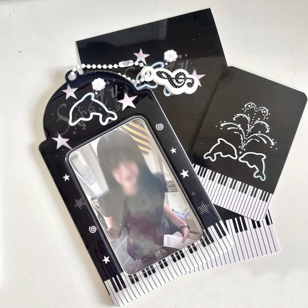 Y2K Kpop Photocard Holder Mini PVC Cartoon Card Organizer