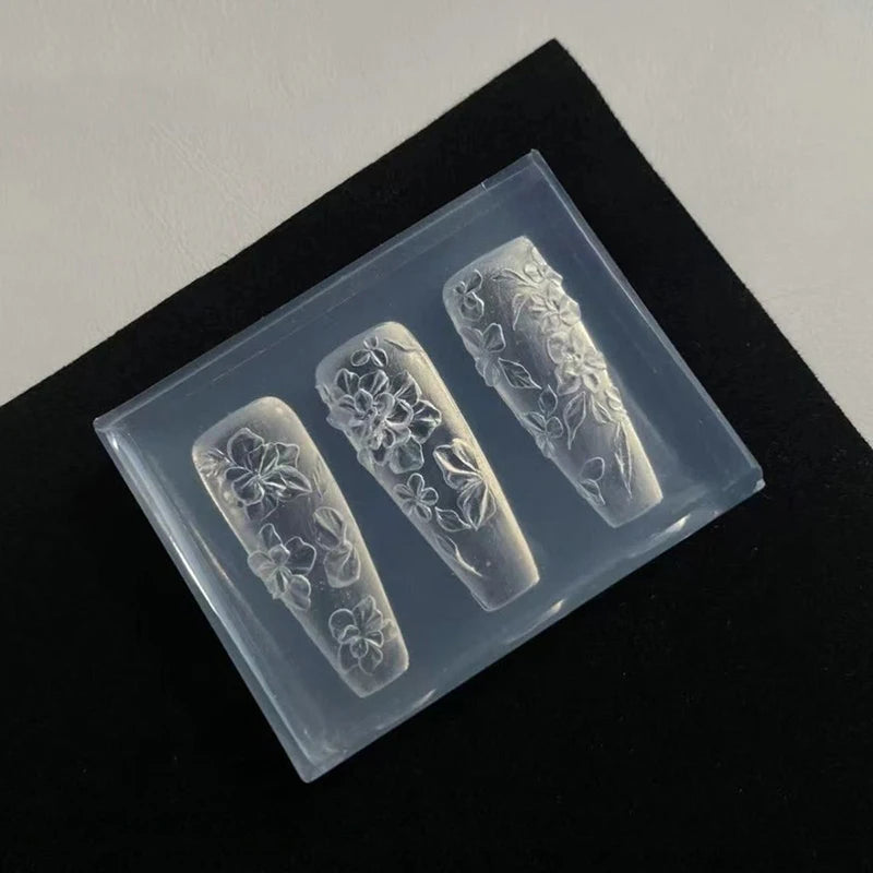 3D Rose Butterfly Silicone Nail Art Mold – DIY Manicure Tool